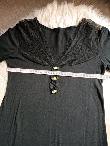 Šaty čierne s čipkou veľ. m, m
