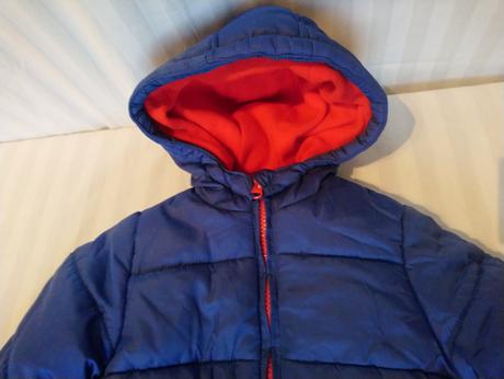 Detská modrá zimná bunda, m, 86