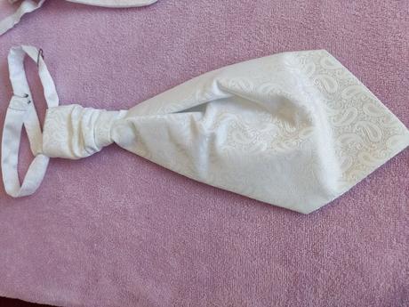 Svadobná vesta kravata vreckovka manžetové gombíky, m