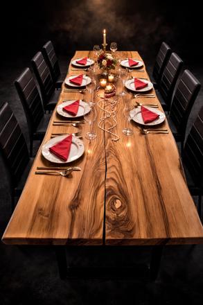 Luxusný masívny jedálenský stôl, 