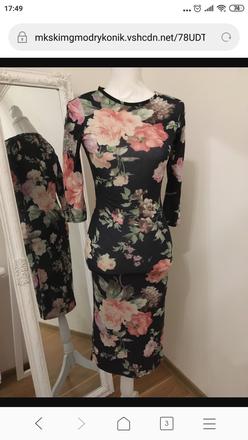 Kvetované midi šaty, s