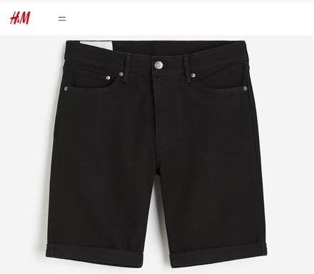 Kvalitné krátke pánske jeansové šortky, slim fit, h&m,30