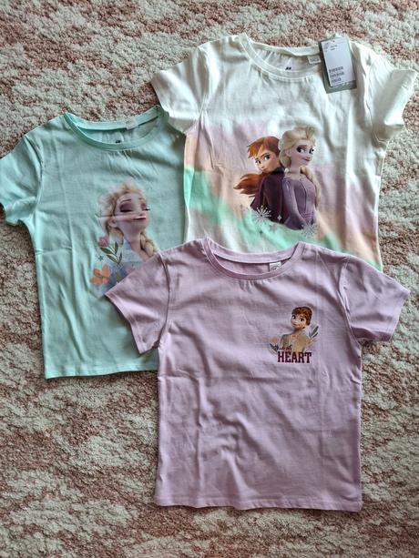 Tričká hm frozen, h&m,122 / 128