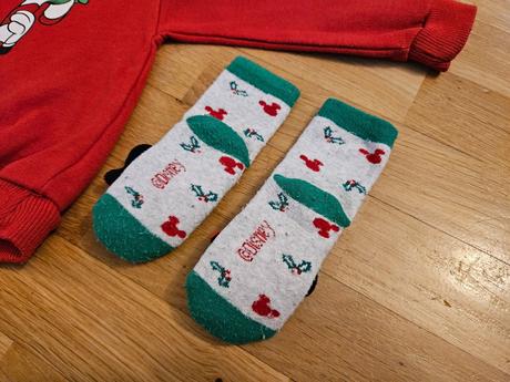 Vianočná mikina mickey mouse 80 + ponožky, sinsay,80