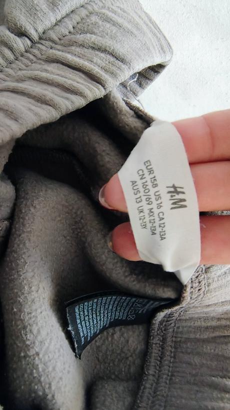 Zateplené tepláky, h&m,158