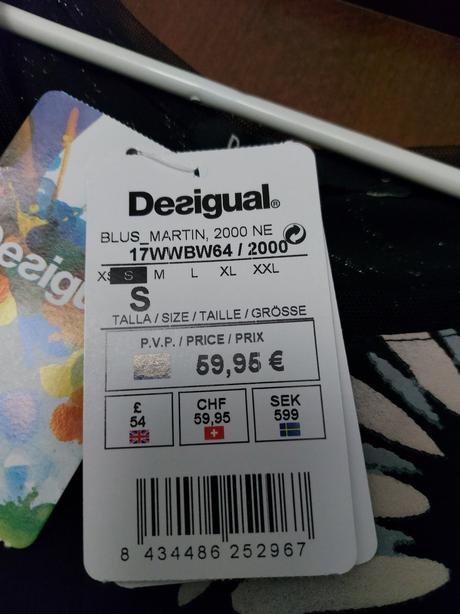 Desigual krásny dámsky atypický top s visačkou, desigual,s
