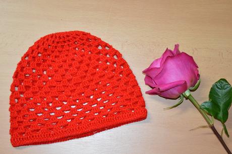 Háčkovaná čiapočka s kvetom, 50 - 158