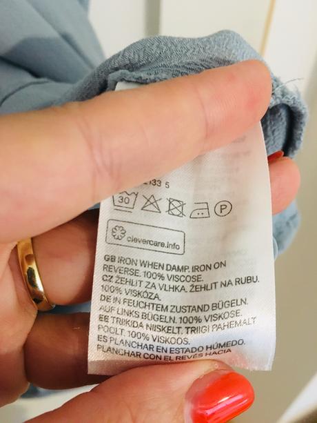 Bledomodre letne saty, h&m,36