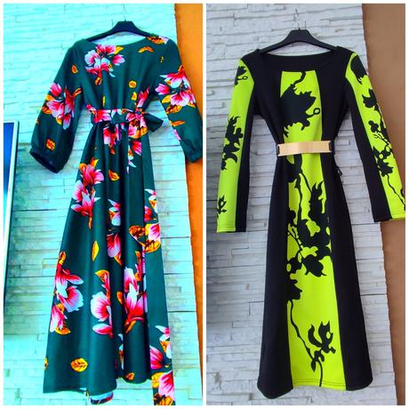 Jesenné žlté šaty, s