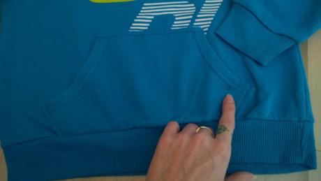 Tyrkysová mikina s kapucňou, 5-6r., 116