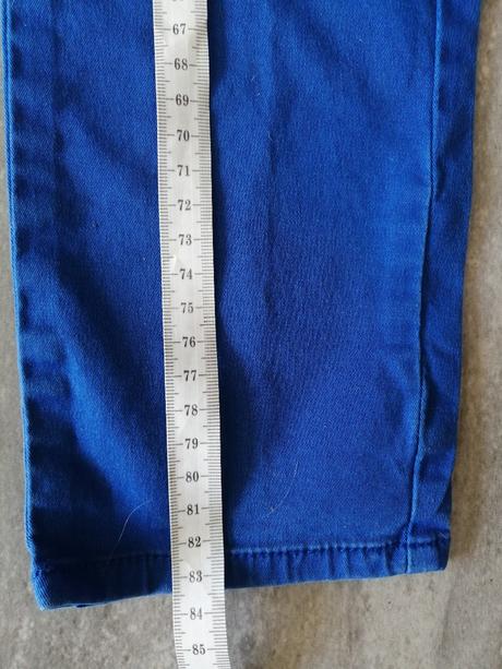 Elastické džíny ham v152,11-12 r, kráľovská modrá, h&m,152