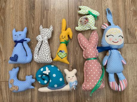 Handmade látkové textilné zvieratiek, 