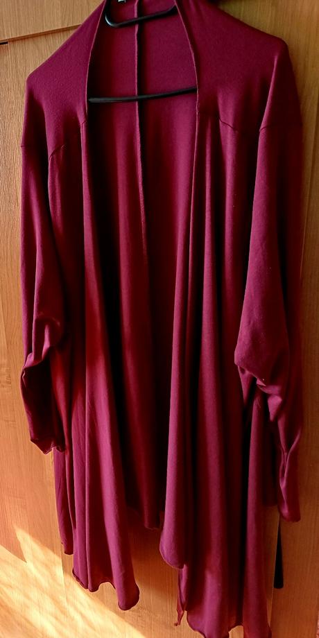 Dámsky bordový kardigan xxxl, xxxl