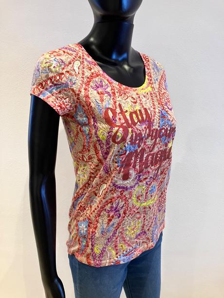 Dámske vzorované tričko s nápisom (xs), xs