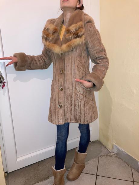 Kožuch s líščou kožušinou, s