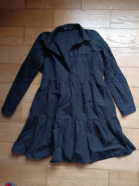 Košeľové šaty s madeirou, sinsay,m