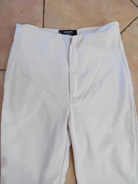 Biele nohavice mango, mango,s