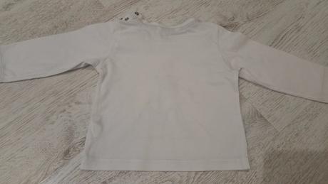 Krásne kvalitné biele tričko s dlhým rukávom, reserved,68
