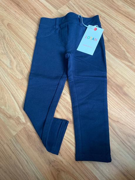 Zateplené leginky tmavomodre, losan,92 - 128