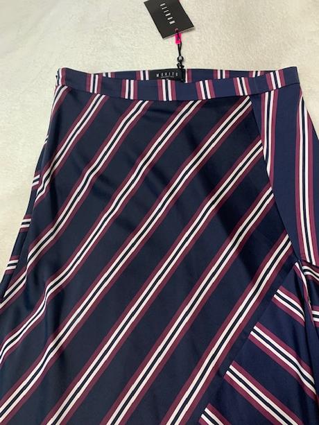 Pásikavá asymetrická tenká sukňa, mohito,40