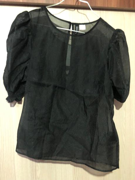 Blúzka s naberanymi rukávmi, h&m,xs