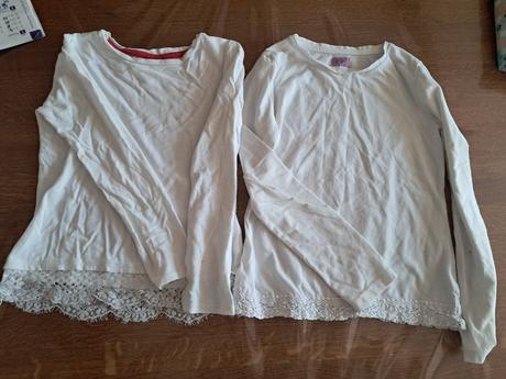 Biele šaty a tričká, 122–134