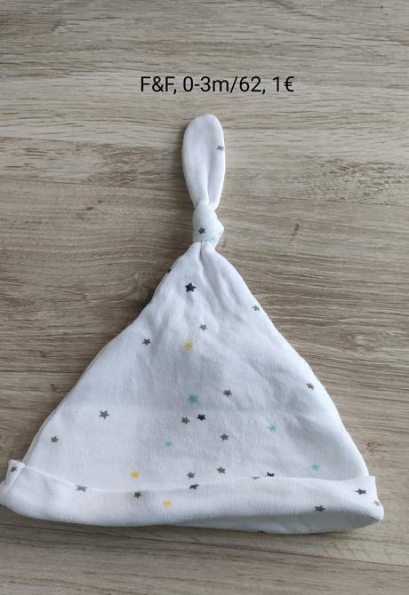 Novorodenecká čiapka 0-3/62, f&f,62