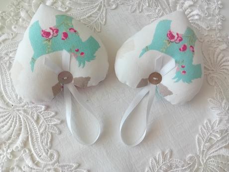 Dekoračné srdiečka na zavesenie 11cm x 11cm, 