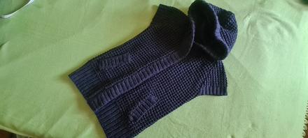 Pletená vestička s kapucou, fishbone,146