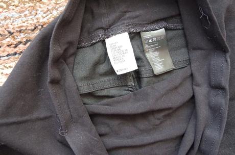 Čierne tehotenské rifle, h&m,44