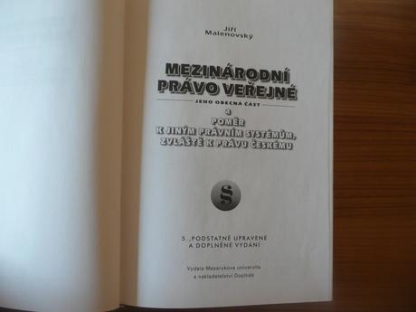 Mezinárodní právo veřejné - jiří malenovský,