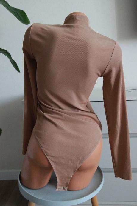 Hnedý body top, h&m, m, h&m,m