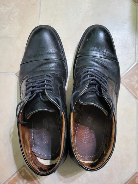 Poltopanky čierne kožené, 43