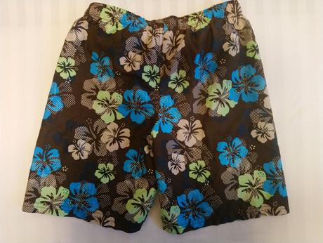 Chlapčenské tmavo hnedé šortky so vzorom, 146-152, 152