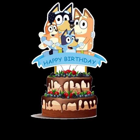 Tortový zápich bluey rodina - skladom, tz-263,