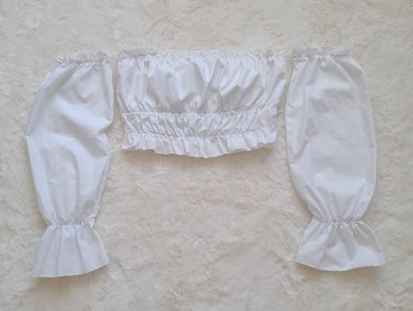 Crop top s rukávmi shein, m