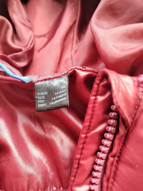 Zimná červená bunda / vetrovka, 128