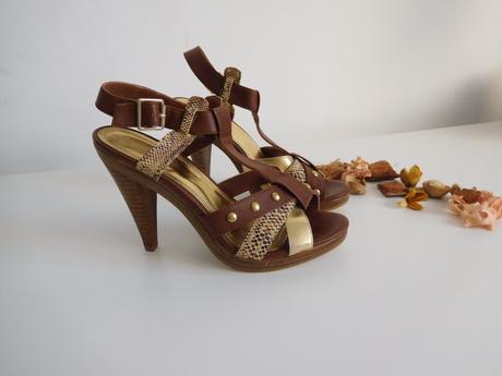 H&m-sandálky ecco koža-38v,, h&m,38