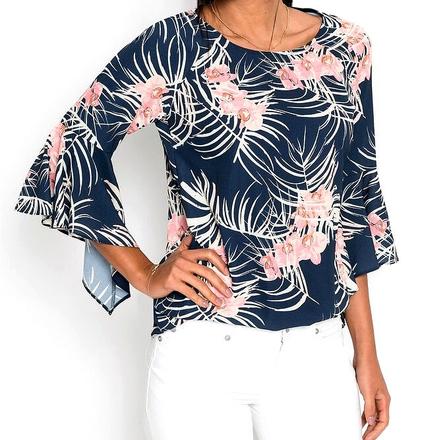 Blúzka s volánovým rukávom., xl