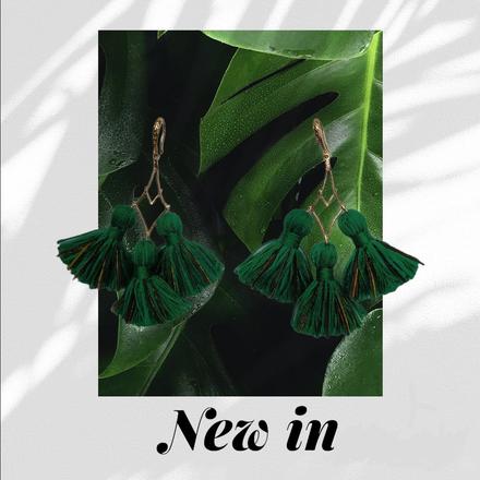 Náušnice bavlna ,pavie pierka,