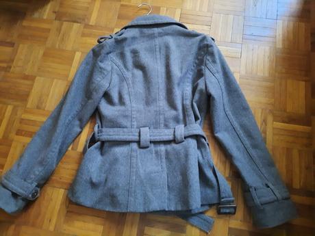 Dámsky kabát s opaskom, fishbone,s