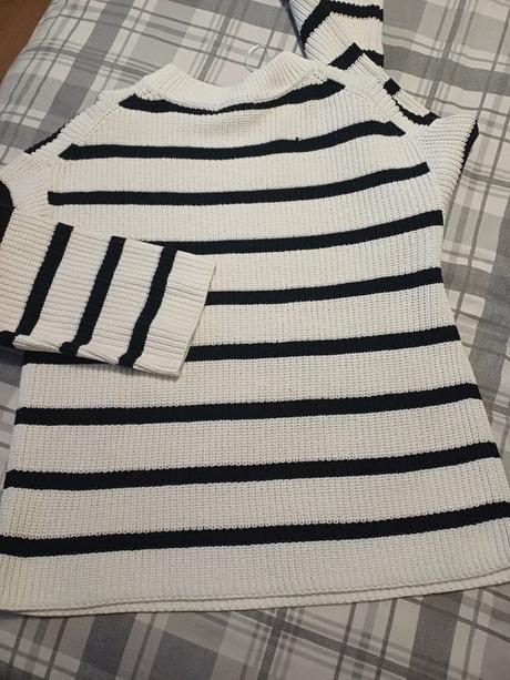 Prúžkový oversize sveter h&m č.xs,s,m, h&m,m