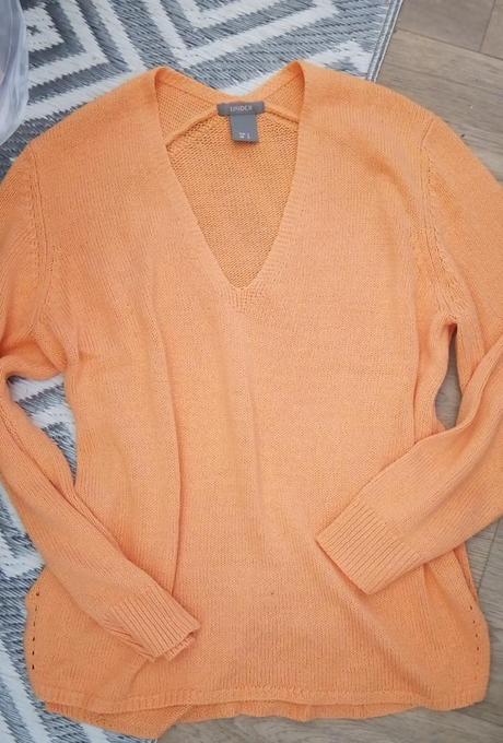 Lindex ležérny broskyňový pulóver s/m, lindex,m