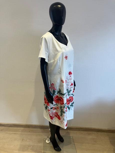 Dámske elegantné šaty kvetované (xxxl), xxxl