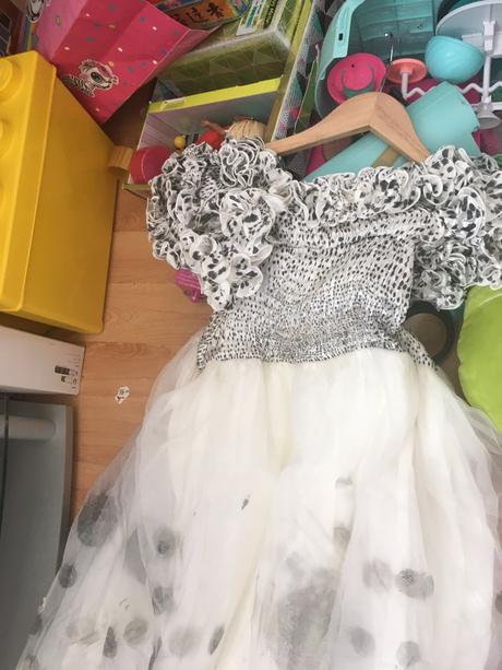 Bodkované biele šaty, 122 / 128 / 134 / 140