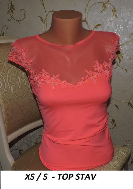 Krásne žiarivo ružové tričko nenosené, s