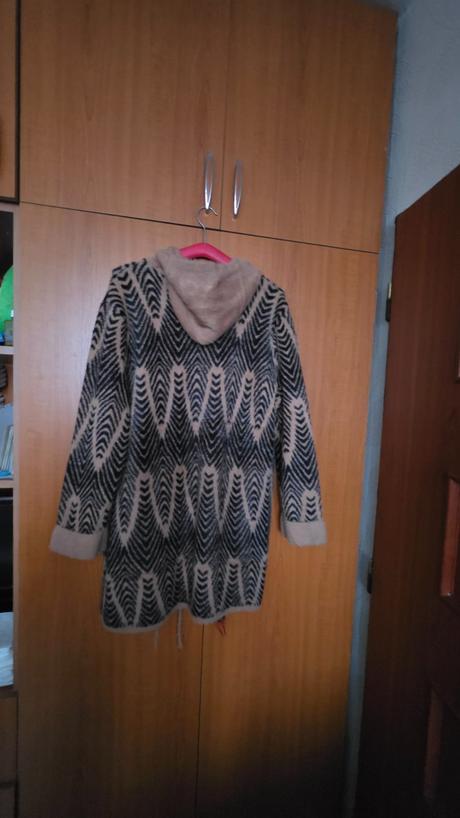 Kardigan uni alpaka, benetton,xxl