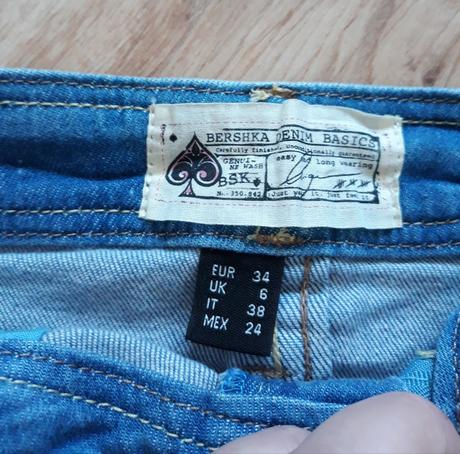 Riflová sukna bershka č.34, bershka,34