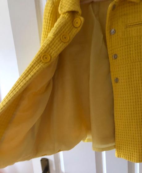 Žltý kabát/sako, vintage strih, max&co, xs/s, xs