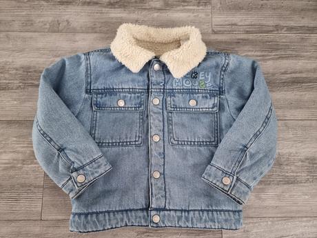 Rifľová bundička vyteplená, zara,98